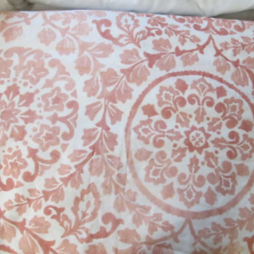 50% off w❤️ POTTERY BARN LINEN COTTON ANA MEDALLION KING DUVET COVER 2 SHAMS